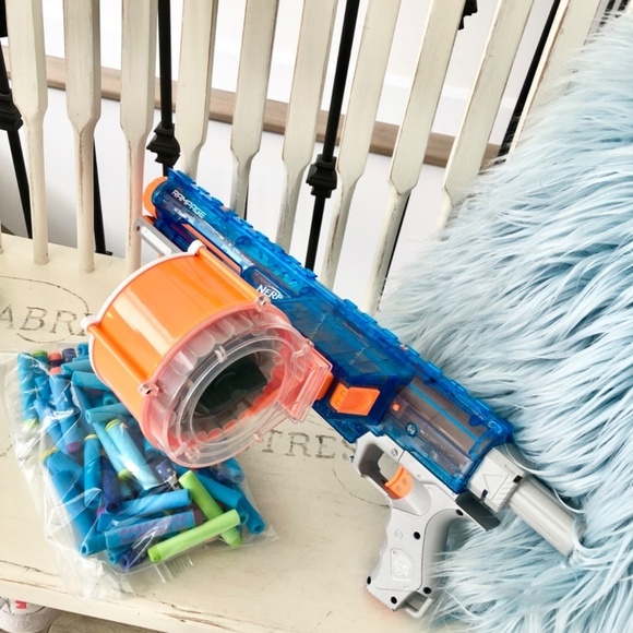 Nerf, N-Strike, Elite Rampage, Sonic Ice Blue Blaster, With Over 80 Darts - Picture 4 of 13